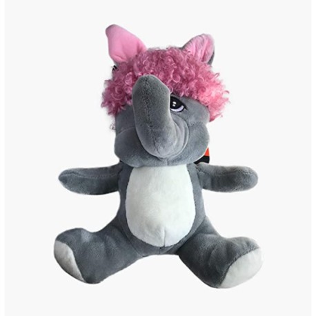 Nan Choice Juguete de Peluche de Elefante con Pelo Rosa para Perro