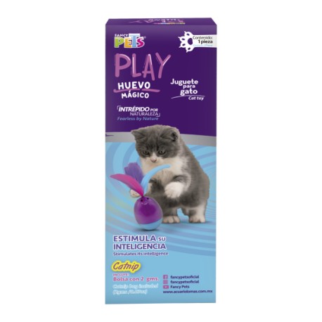Juguete Huevo Mágico con Catnip para Gato Play, Fancy Pets