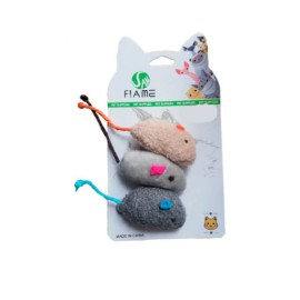 San Fiame Juguete de 3 Ratones de Peluche para Gato