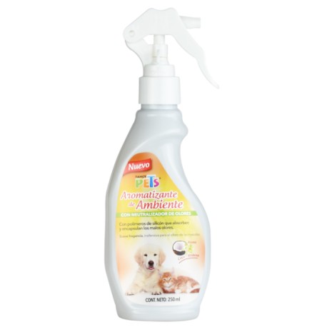 Aromatizante (Aroma a Coco) con Neutralizador de Olores 250 Ml., Fancy Pets