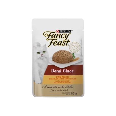 24 Sobres Fancy Feast Gatos Demi Glace Pollo 85 Gr