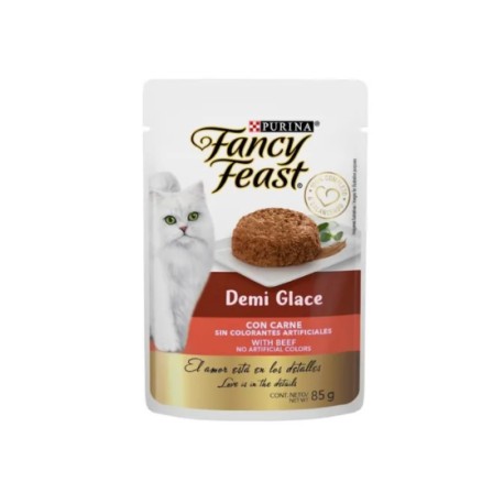 24 Sobres Fancy Feast Gato Demi Glace Carne De Res 85g