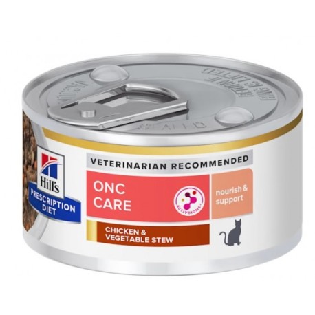 24 Latas Hills Prescription Diet  Gato ONC Care Estofado de Pollo y Vegetales 82 Gr. (2.9 Oz.)