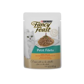 24 Sobres Fancy Feast Gatos Petit Filetes de Pollo 85 Gr.