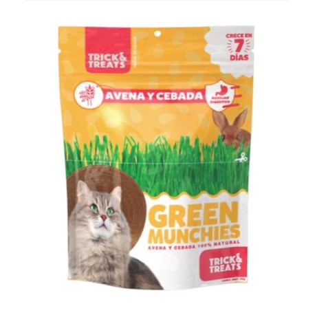 Trick & Treats Green Munchies Pasto de avena y cebada 50 gr