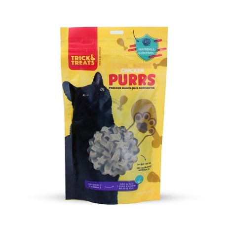 Trick & Treats Purrs Premio para Gato sabor Pollo 80g