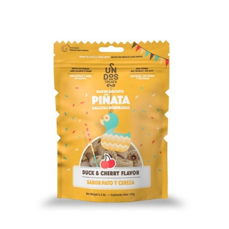 Un dos Treats Piñata Premios para Perro sabor Pato & Cereza 156g