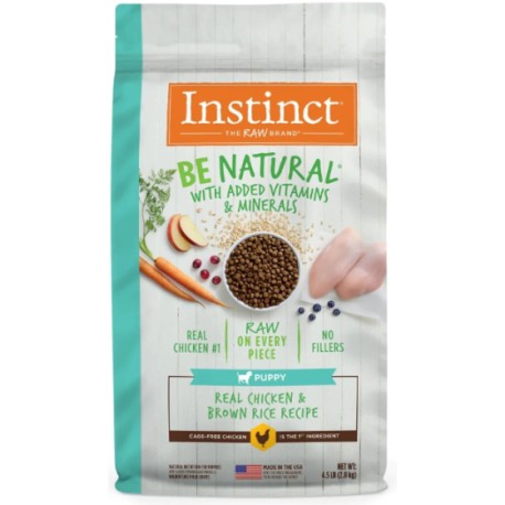 Instinct Be Natural Perro Cachorro Pollo y Arroz 10.8 Kg.