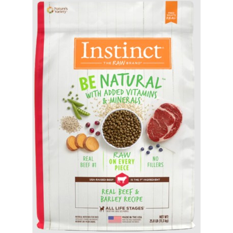 Instinct Be Natural Perro Todas las Etapas Res y Cebada 11.3 Kg.