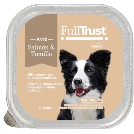 20 Pzas FullTrust Perro Alimento Húmedo Salmon y Tomillo 100 G. c/u