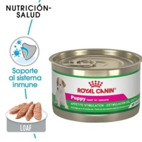 24 Latas Royal Canin Alimento Húmedo Puppy Loaf in Sauce 150 gr