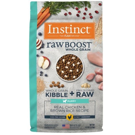 Instinct Raw Boost Perro Cachorro Pollo y Arroz 9 Kg.