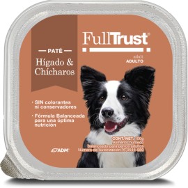 20 Pzas FullTrust Perro Alimento Húmedo Hígado y Chícharos 100 G. c/u