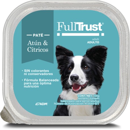 20 Pzas FullTrust Perro Alimento Húmedo Atún  y Cítricos  100 G. c/u