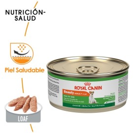 12 Latas Royal Canin Beauty Adulto Raza Pequeña Pollo 150 Gr.