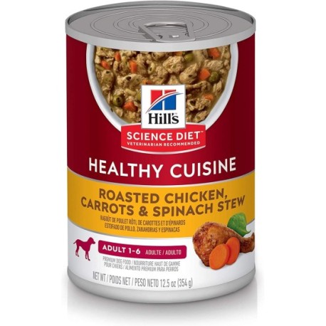 Hill's Science Diet Perro Adulto Healthy Cuisine Roasted Chicken Stew 354 Gr. (12.5 Oz.) c/u