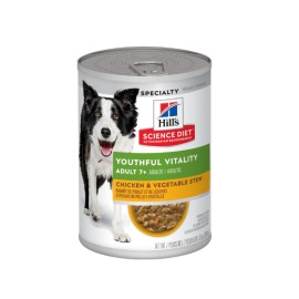 12 Latas Hill's Science Diet  Adult 7+ Youthful Vitality Chicken & Vegetable Stew dog food