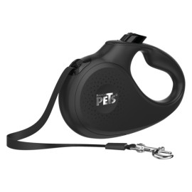 Fancy Pets Correa Retractil Mediana Negra para Perro