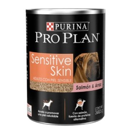 12 Latas Pro Plan Perro Adulto Sensitive Skin Salmón y Arroz 368 Gr.