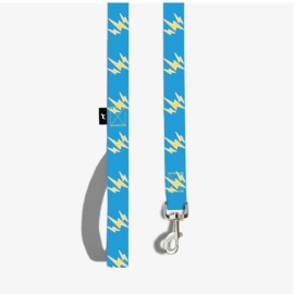Correa Jack Pet Style para Perro con cintilla y costuras reforzadas modelo relampago color  azul cielo 120 cm.