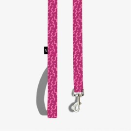 Correa Jack Pet Style para Perro con cintilla y costuras reforzadas modelo spaguetti color fucsia 120 cm.