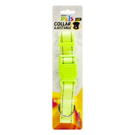 Fancy Pets Collar Grande Ajustable Nylon con Bandas Reflejantes para Perro